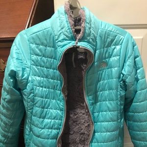 North Face Girls Reversible Mossbud jacket size XL 18